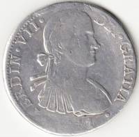 (1811) Монета Мексика 1811 год 8 реалов "Фердинанд VII"  Серебро (Ag)  VF